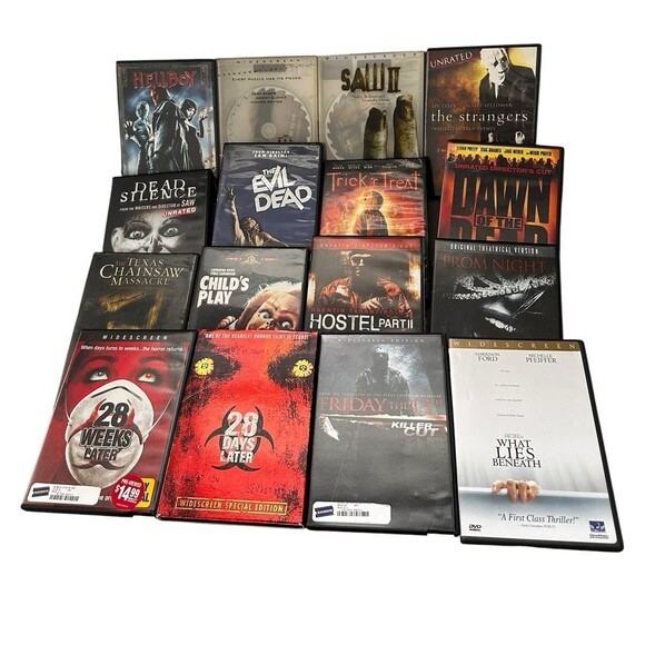 Horror Movie DVD Lot 16 Titles All Tested & Working Great for a Spooky Halloween - Picture 1 of 10